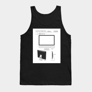 iMac Computer Patent - Apple Fan Tech Home Office Art - White Tank Top